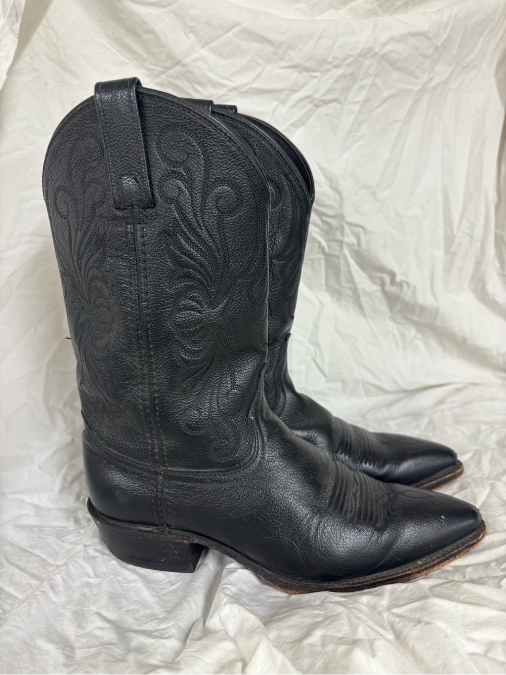 Dan Post Black Leather Western Cowboy Boots | Women’s Size 8
